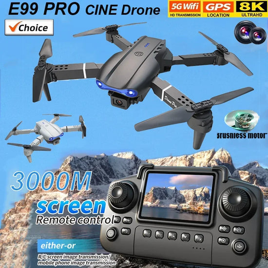 E99 Pro Drone with 8K HD Camera Remote Control Quadcopter - ElectronAge
