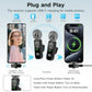 Vlogging Kit for iPhone/Android 70 Auto Face Tracking Tripod 360 Rotation with Light Wireless Microphones Selfie Stick Tripod f