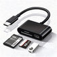 TypeC to USB Adapter 3 in 1 TF SD Memory Card Reader USB Converter Adapter