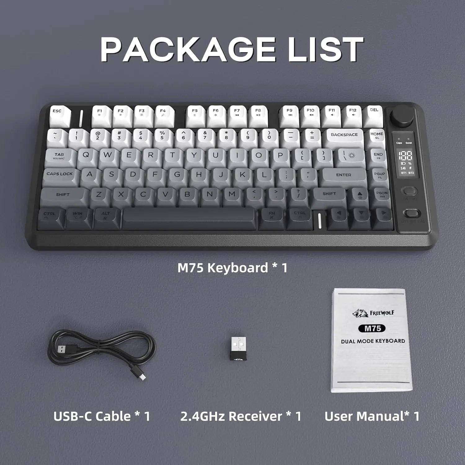 ATTACK SHARK M75 Wireless Membrane Gaming Keyboard - ElectronAge