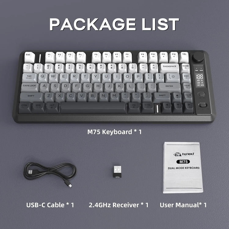ATTACK SHARK M75 Wireless Membrane Gaming Keyboard - ElectronAge