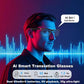 AI Translator Smart Glasses, Support 160+ Languages Translation, Stylish Audio Glasses, Photochromic Lens