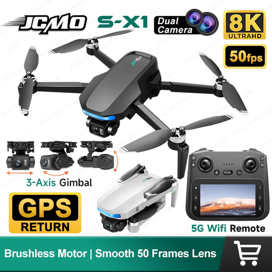 JCMO S-X1 3-Axis Gimbal Camera Drone - ElectronAge