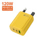 120w Fast Charging Dual Pd Ultra Quick Mobile Phone Charger Qc3.0 Usb Type C Chargers 3 Ports Wall Adapter Eu/us/uk Plug