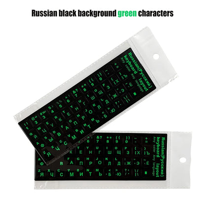 1PC Black Keyboard Stickers Russian Language Alphabet For Computer PC Dust Protection Laptop DIY Accessories