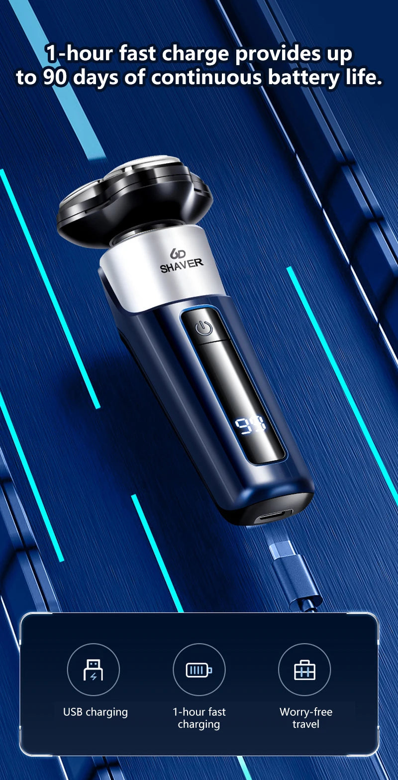 XMSJ 4in1 Electrical Rotary Shaver For Men - ElectronAge