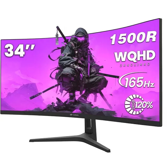 CRUA 34 Inch Ultrawide Curved Gaming Monitor - ElectronAge