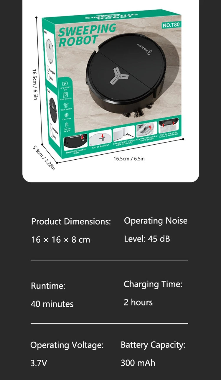 Lenovo Mini Sweeping Machine Smart Vacuum Cleaner - ElectronAge