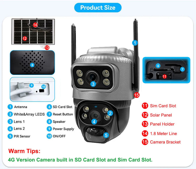 V380 Dual Lens 4G Camera - ElectronAge