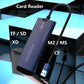 XD Picture Card Reader USB Type C TF/SD/MS/M2/XD/CF 6 in 1 Memory Card Reader USB C CF Card Adapter Supports MS Card