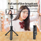 Wireless Selfie Stick Tripod Stand with Light Bluetooth Remote Extendable Tripod for iPhone Mobile Phone Tiktok Live Streaming