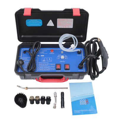 110V/220V High Pressure Steam Cleaner Set Steam Cleaning Machine Portable 6-Gear Cleaner for Car Kitchen Floor Cleaning