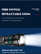 Powerful XHP50 LED Flashlight Waterproof 18650 Torch With Side Light 7 Modes Camping Fishing Lantern USB Rechargeable Zoom Lamp