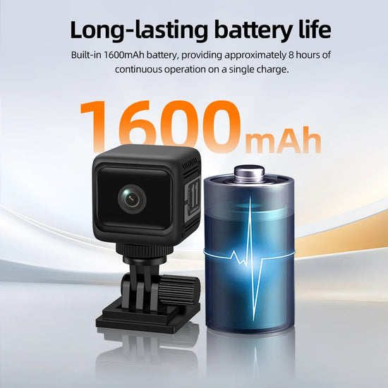 1080P HD Wifi Mini Camera Long-lasting Battery Life Smart Home Security Small Camcorder Night Vision Motion Detection Body Cam