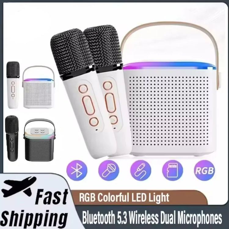 Mini Karaoke Machine LED Portable Bluetooth Speaker - ElectronAge