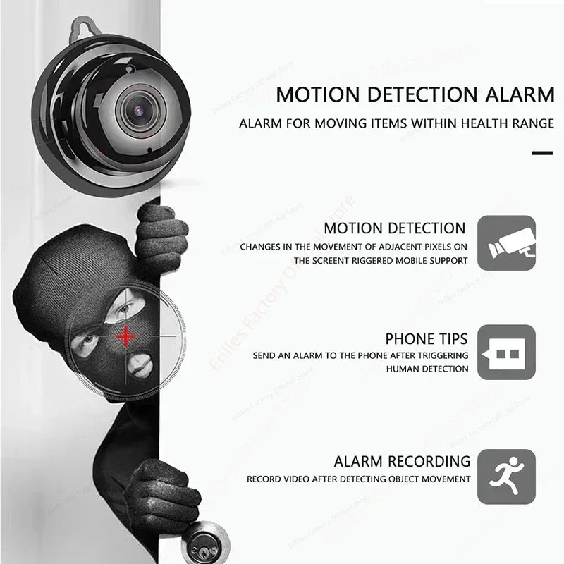 Erilles 1080P HD Mini Wifi Camera Smart Home Security - ElectronAge