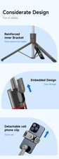 Roreta Selfie Stick Tripod Extendable With light Wireless Bluetooth Remote Portable Smartphone Stand Mount For iOS Android Phone