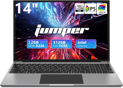 14 Inch Windows 10 Laptops Computer EZbook S5 12GB LPDDR4 RAM 256GB SSD ROM 1080p FHD J4105 CPU with Celeron 4-Core Processor
