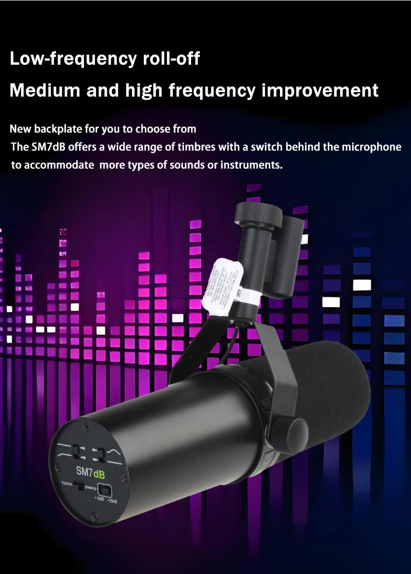 NILUNWEI SM7dB Dynamic Vocal Microphone With Optional Frequency Response - ElectronAge