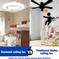 Smart Ceiling Fan with LED Light & Remote Control E27 Convertible Base for Living Room Home Decor Auto Speed Adjust