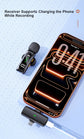Wireless Lavalier Microphone with 4 Receiver Mic Noise-Canceling For iPhone Android Portable Audio Video Recording Mini Mic