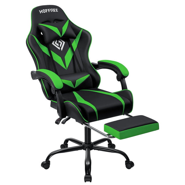 Hommpa 300lbs load Gaming Chair Leather Massage Function - ElectronAge