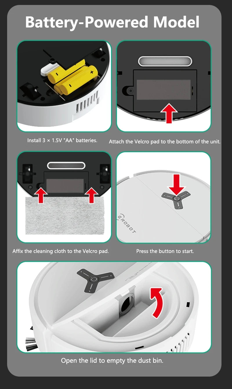 Lenovo Mini Sweeping Machine Smart Vacuum Cleaner - ElectronAge