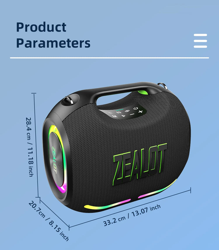 ZEALOT-ZE21 250W Big Power Wireless TWS Subwoofer - ElectronAge
