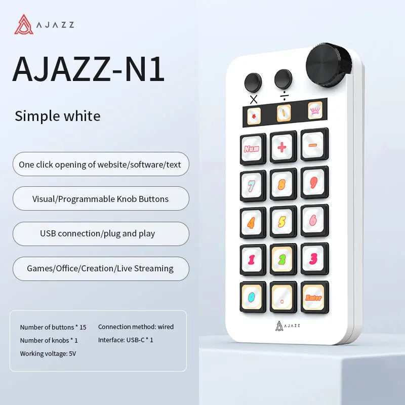 Ajazz N1 Programmable Macro Keyboard - ElectronAge