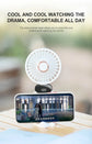 5000mAh Handheld Mini Fan Wireless USB Rechargeable Portable Digital Display Phone Holder Fan 5 Speed Foldable Neck Hanging Fans