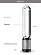 42 Inch Air Purification Circulation Bladeless Fan Ultra-Quiet Dormitory Desk Floor Electric Fan Tower Fan Bladeless Room Fan