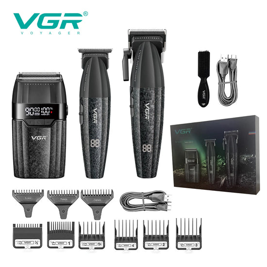 VGR Hair Trimmer Professional Hair Clippers Trimmer Hair Cutting Machine 9000 RPM Haircut Barber Cordless Trimmer for Men V-640