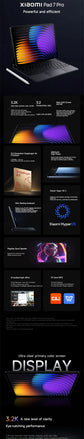 Xiaomi Tablet Pad 7 Pro 11.2-inch 3.2K 144Hz Snapdragon 8s Gen3 50MP + 32MP camera Xiaomi HyperOS 2 Tablet