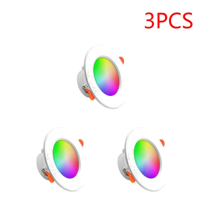 APWIKOGER 1-16PCS 10W Smart LED Downlight Bluetooth Ceiling Lamp
