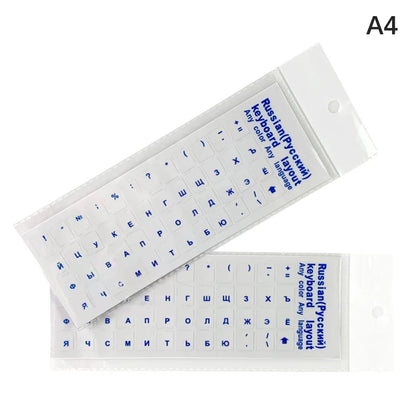 1PC Multicolour Russian Transparent Keyboard Stickers Language Alphabet Black White Label For Computer PC Dust Protection Laptop