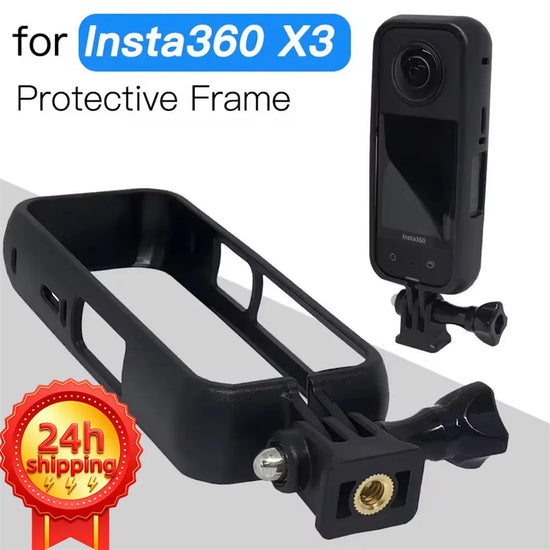 Roreta For Insta 360 X3 Protective Camera Housing Frame Case for Insta 360 X3 Anti Fall Action Frame Camera Mount Accessories
