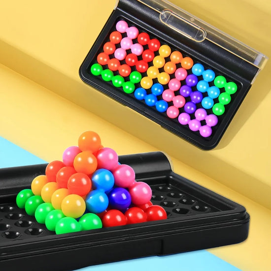 3D Stereoscopic Puzzle Board Game - Classic Pyramid Board - Pearl Logical Thinking - Children&