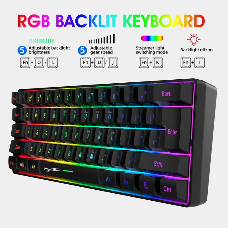 60% wired gaming keyboard - ElectronAge