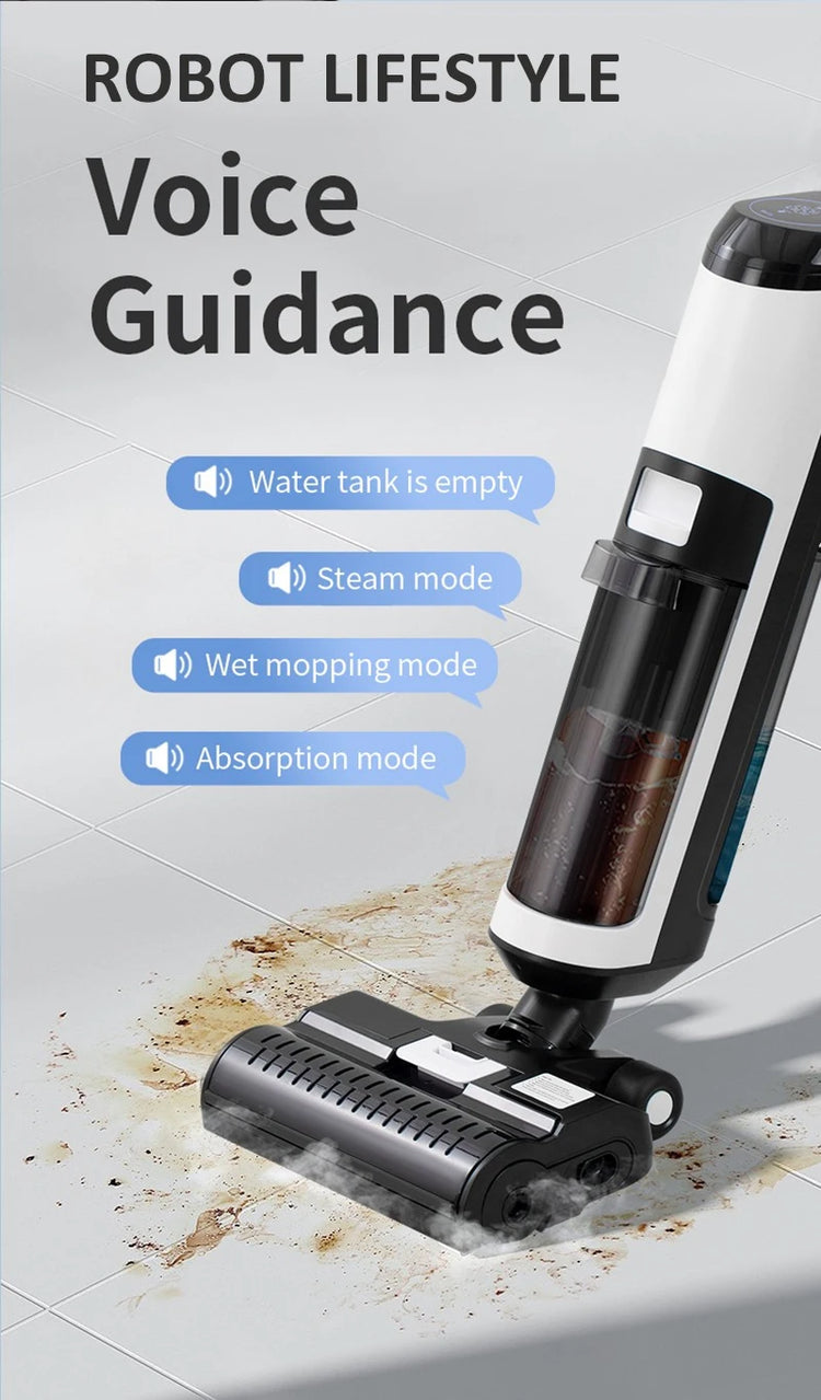 Cordless Handheld Vacuum Cleaner Wet Dry Cleaning Robot - ElectronAge