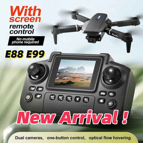 Newest E88 E99D Screen-controlled Lighting Mini Drone - ElectronAge
