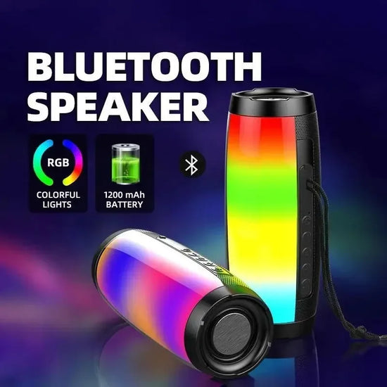 S12 Wireless Bluetooth Speakers Powerful Portable Sound Box Subwoofer Car Audio Bass MP3 Player Sound System LED Lights