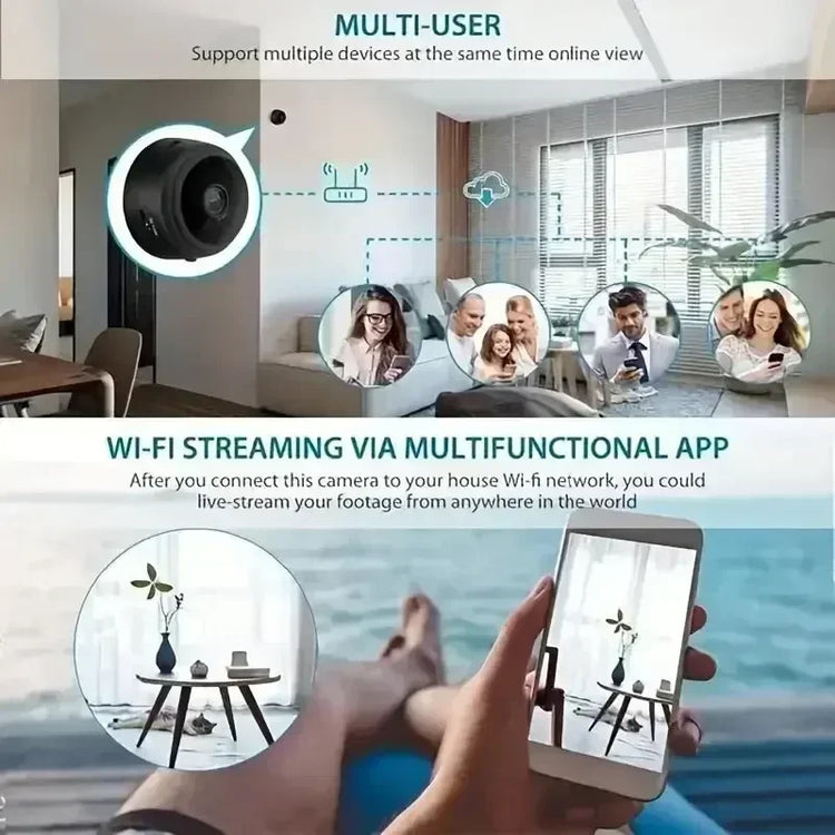 Mini A9 WiFi 1080P HD Security Camera Wireless Monitoring Security - ElectronAge