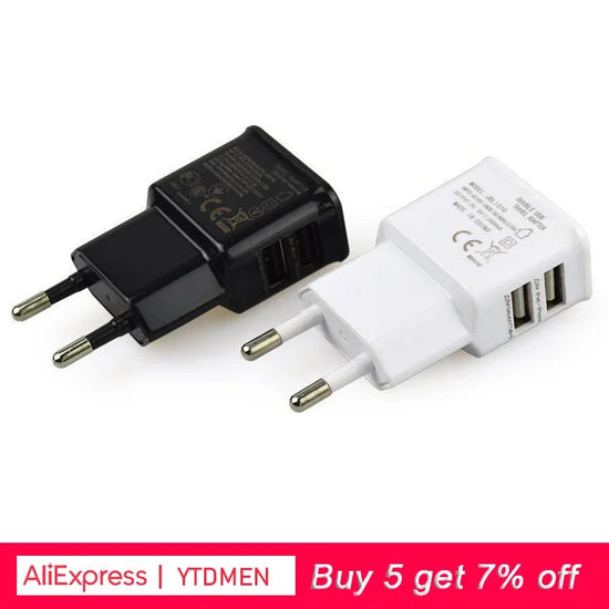 5V 2A EU Plug USB Wall Charger Adapter for iPhone XS Max Huawei P30 Samsung S9 Plus Travel Power Supply