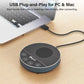 USB&Type-C Speakerphone Speaker Microphone, Touch Buttons 360° Omnidirectional Pickup for Conference Skype Zoom Computer Mic