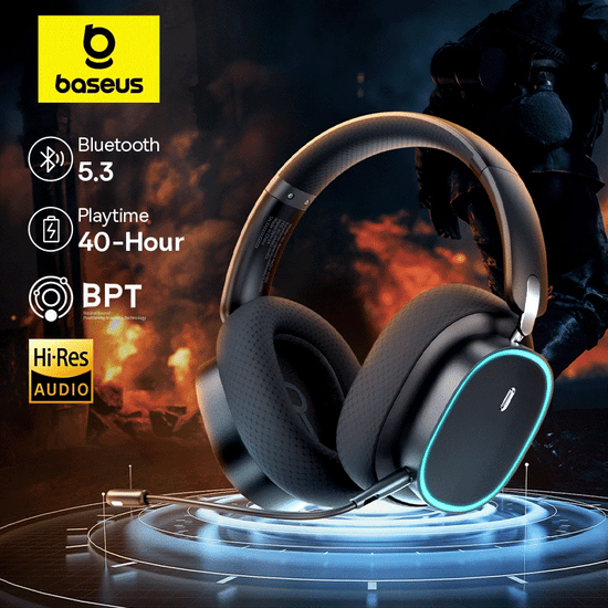 Baseus GH02 Gaming Wireless Headphone with Mic - ElectronAge