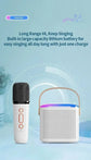 Mini Karaoke Machine LED Portable Bluetooth Speaker - ElectronAge