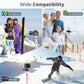 88 Extendable Phone Tripod Selfie Stick with Wireless Remote and Phone Holder Pink for Photography and Video Recording
