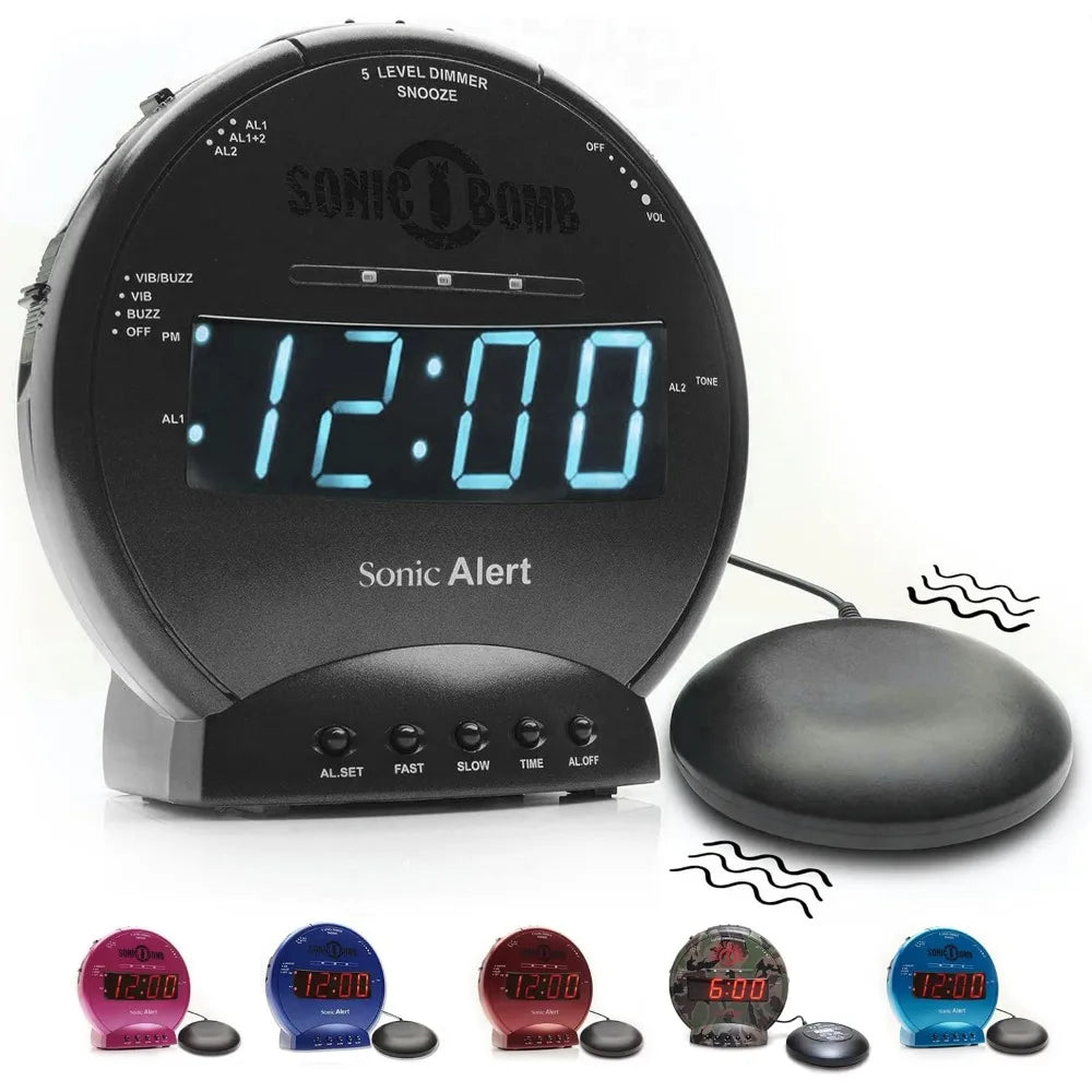 Dual Alarm Clock with Bed Shaker - ElectronAge