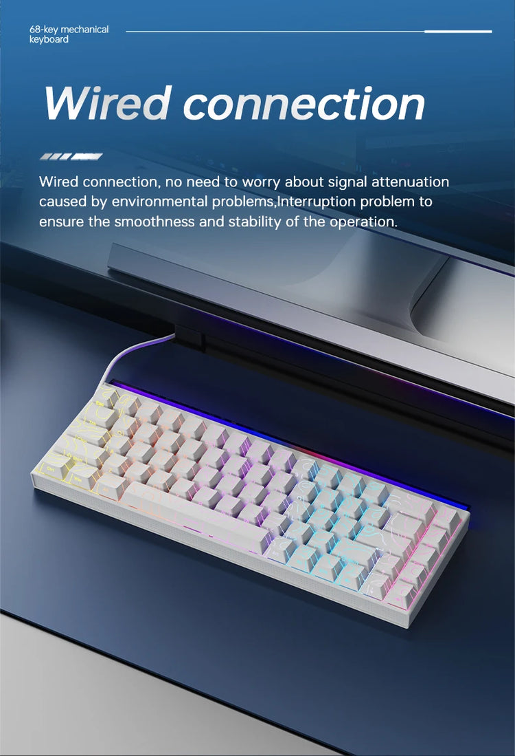 Ajazz NK68 Mechanical Gaming Keyboard - ElectronAge
