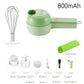4 in 1 Handheld Electric Vegetable Cutter Wireless Food Processor - ElectronAge
